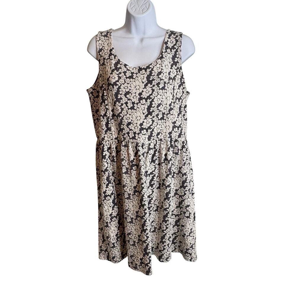 Brooks Brothers Women's Blue White Floral Summer Dress Size L Old Money Career
